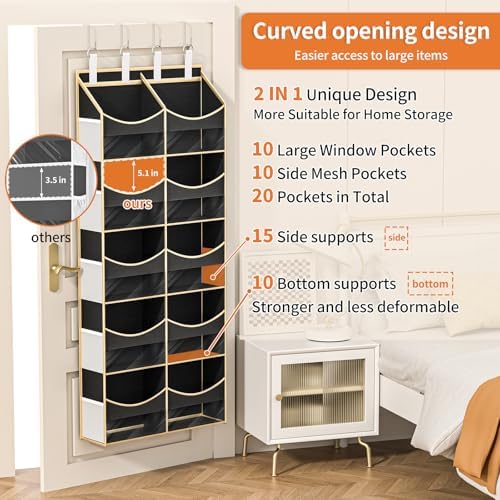 Aokeyee 5 Tiers Over the Door Storage Organizer - Image 4