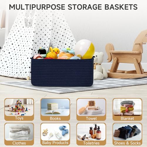 3 Pack Storage Baskets for Organizing, 13.7×9.5×6.3" - Image 6