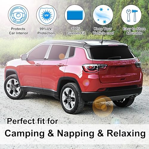 TINGLU Window Shades for Jeep Compass 2017-2024 Accessorie Car Side Full - Image 6