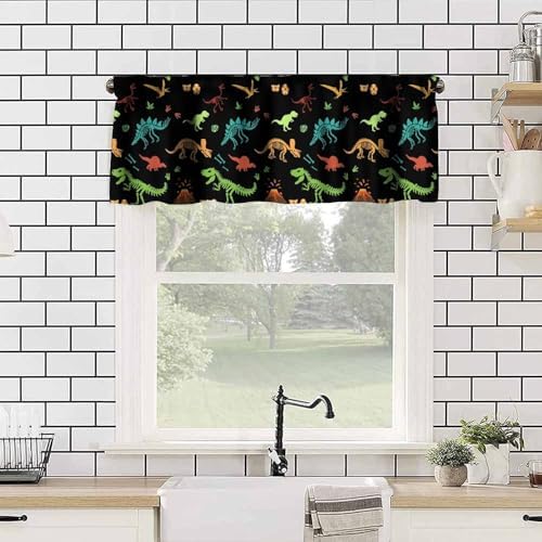 Dinosaur Valance Curtain for Boys Kids Nursery Playroom Room Decor Cartoon Dino - Image 5