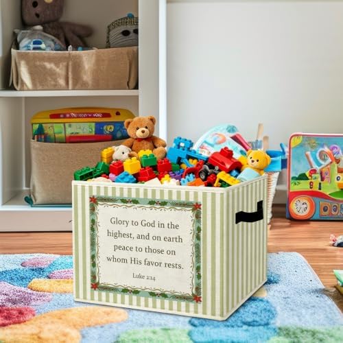 Vintage Christmas Scripture Storage Bins Box - Image 2