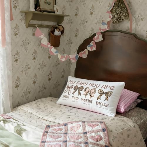 Cheetah Print Bow Throw Pillow Cover 12x20, Leopard Pillowcase - Image 3