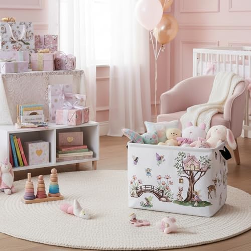 Kid Cute Rectangle Storage Basket Baby Toy Clothes Storage Bin Nursery Playroom - Image 5