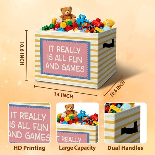 Playroom Positive Uplifting Storage Bins Box - Image 3