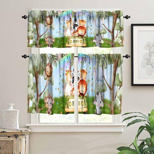 Children's Day Curtain Valance for Living Room Bathroom Farmhouse, Kids Cartoon - Image 3