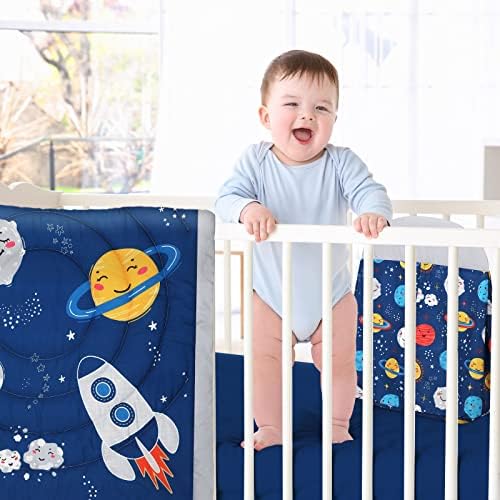 Rtteri 4 Pieces Baby Crib Bedding Set, Standard Nursery Size Soft - Image 6