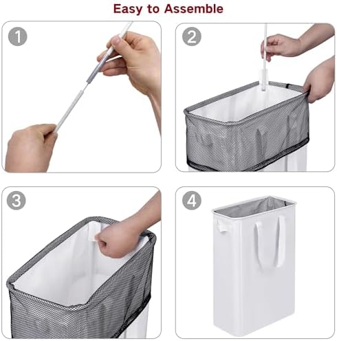 efluky Slim Laundry Basket, Narrow Laundry Hamper - Image 7