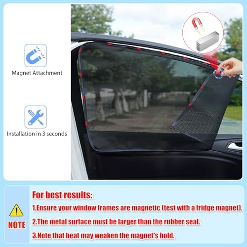 ZATOOTO Car Window Sahde for Driver Side Window, Front Window Sun Shade - Image 2