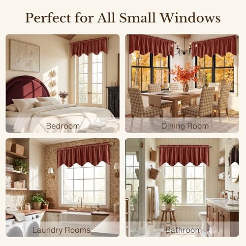 StangH Rust Classic Velvet Valance 52x18 Inch, 1 Panel - Image 6