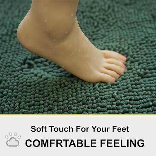 BOANKODU Bathroom Rugs Sets 2 Piece, Extra Soft Chenille Bath Mat Absorbent - Image 4