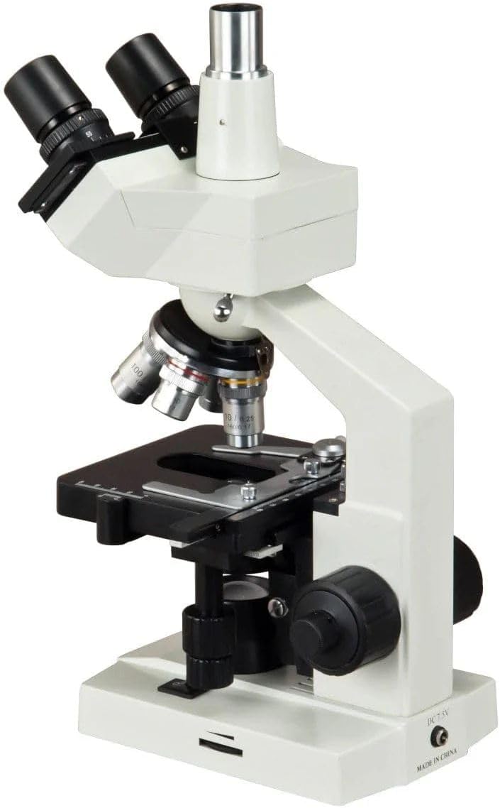 OMAX - 40X-2500X LED Digital Trinocular Lab Compound Microscope with 5MP Camera and Mechanical Stage - M83EZ-C50S