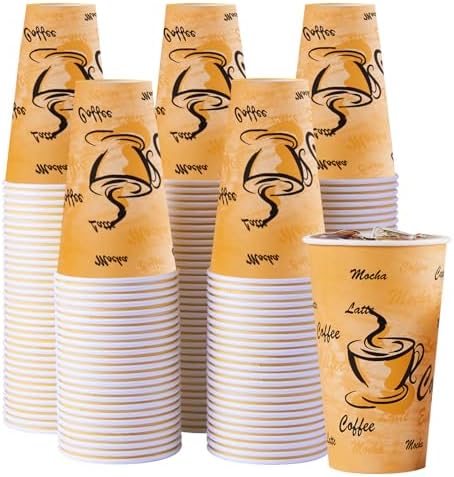 Lamosi 180 Pack 16 oz Coffee Cups, Disposable Paper Cups No Lids by BuyNow