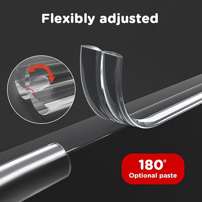 Clear Corner Protector 20ft(6M) with 4 Corners,Corner Protector Baby Proofing,Furniture Corner Guard & Edge Safety Bumpers, Soft Edge Protector with Upgraded Pre-Taped Strong Adhesive