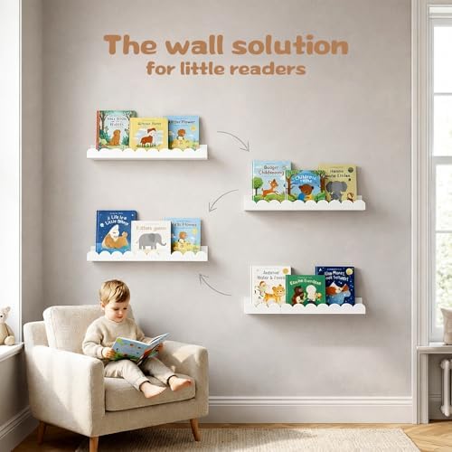 White Scalloped Nursery Shelves - Image 2