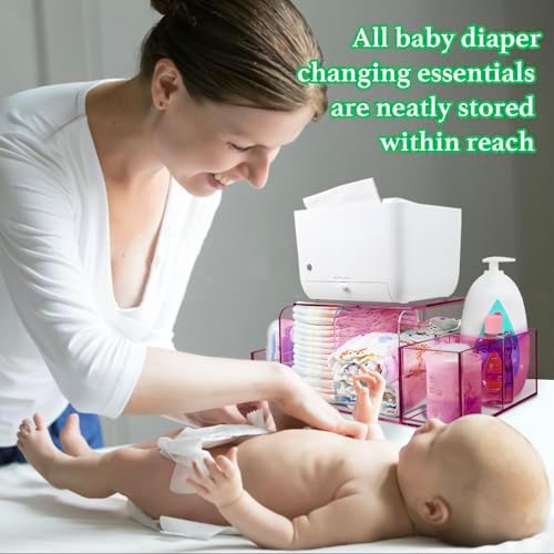 NANYEZH Acrylic Diaper Caddy, Baby Wipes Organizer - Image 6