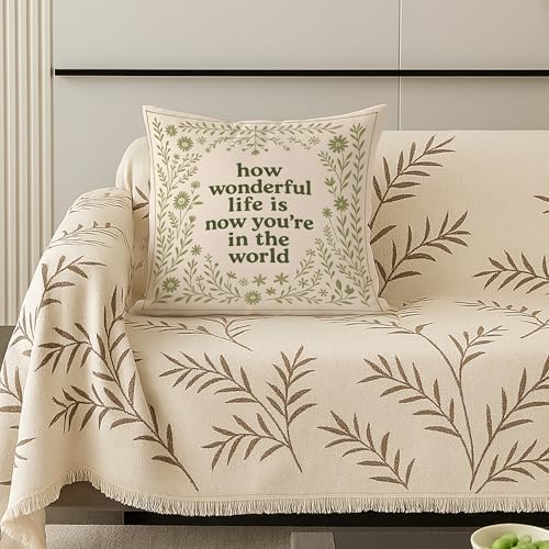 Sage Green Inspirational Floral Pillow Covers 18x18, Wildflower Nursery Decor - Image 4