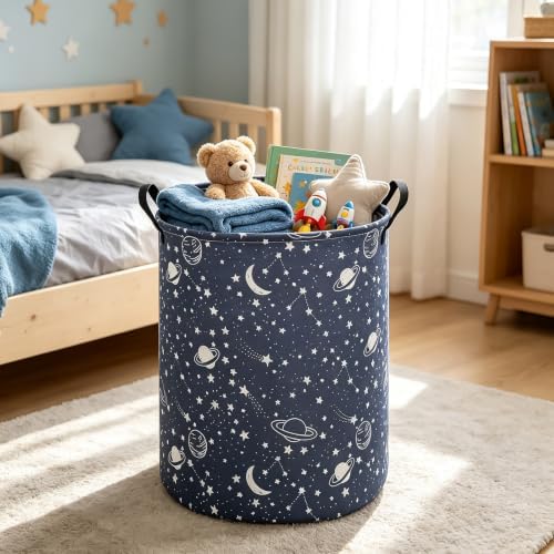 Foldable Waterproof Round Fabric Laundry Basket Home - Image 3