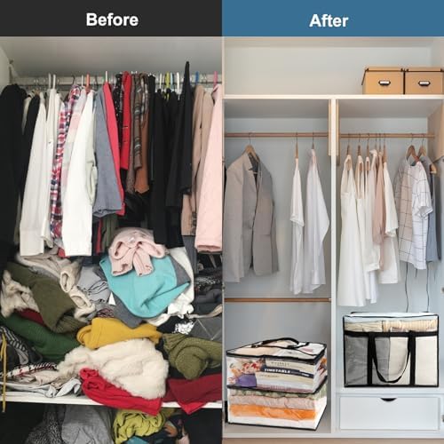 8Pack Clear Blanket Storage Bags Comforter Clothes Storage Moving Bag - Image 4