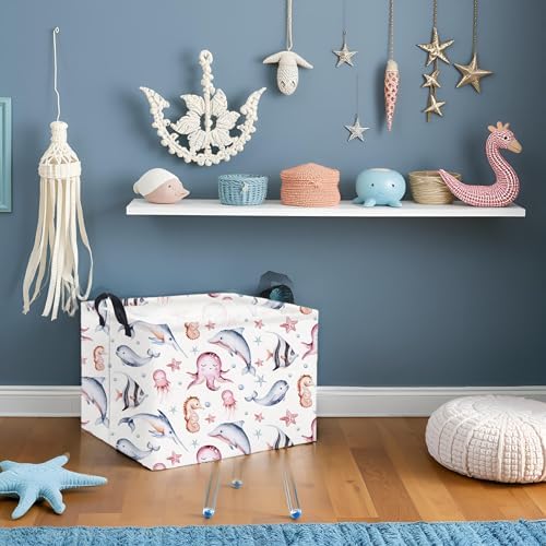Rectangular Ocean Basket for Kids Baby Basket for Boys and Girls Cute Storage - Image 2