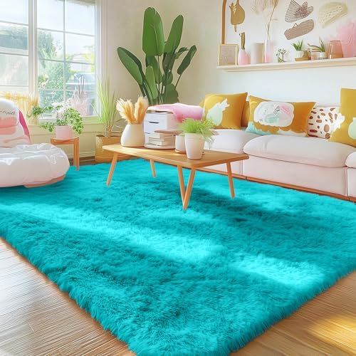 OLANLY Area Rugs for Living Room Bedroom, Machine Washable 4x5.9 ft Soft Fluffy - Image 3