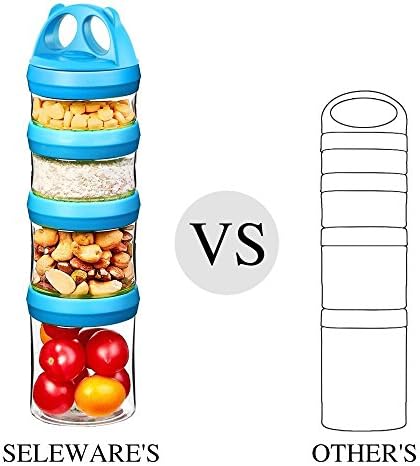 SELEWARE Blue Stackable Snack Containers - Image 2