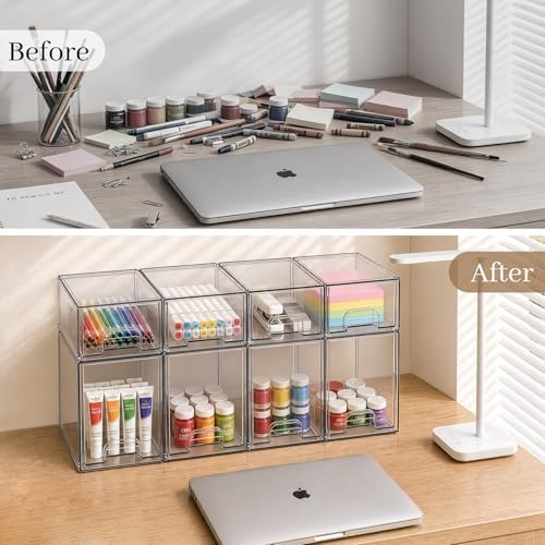 TIPGO Clear Stackable Storage Drawers, Baby Bottle Organizer, Easily-Access - Image 5