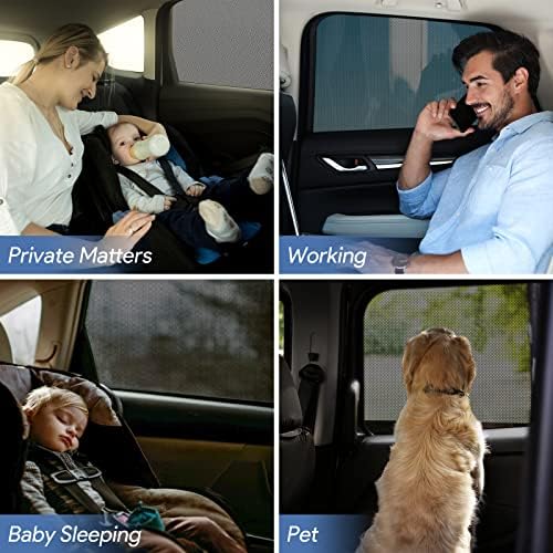 Car Window Shades，for Baby/Camping UV-Protection 2PCS XL 63''x28'' - Image 7