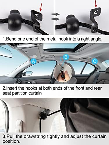 PAMASE Car Divider Curtain, Wide Blackout - Image 7