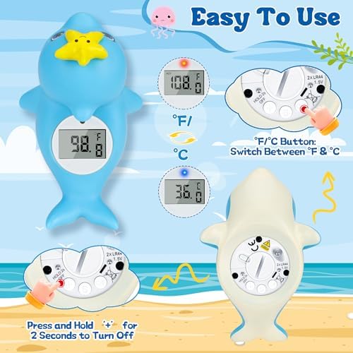 Baby Bath Thermometer, Dolphin Floating Water Thermometer - Image 4
