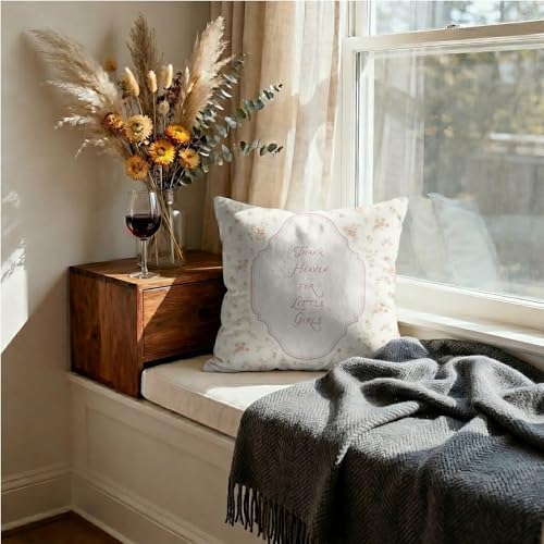 Floral Throw Pillow Cover 18x18 Inches, “Thank Heaven - Image 6