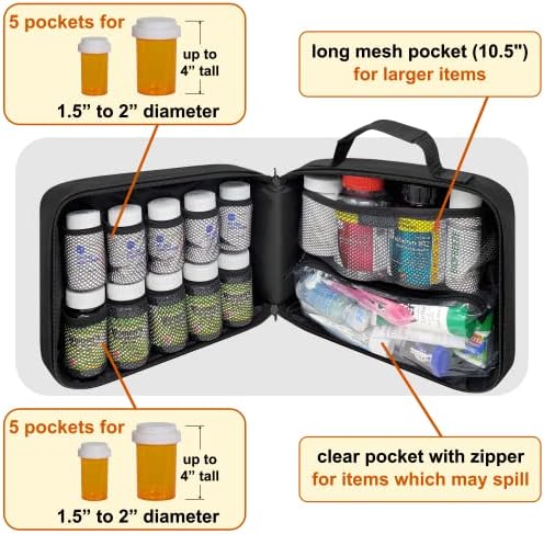 Large Pill Bottle Organizer & Medicine Bag - Image 2