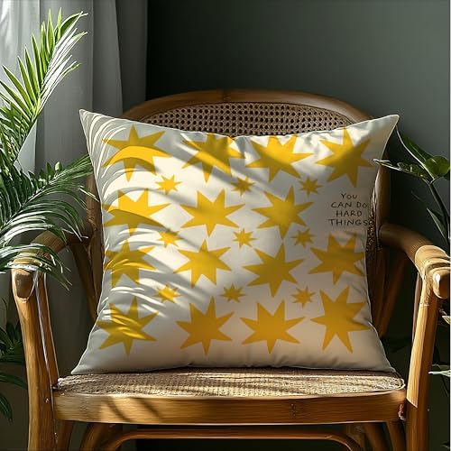 You Can Do Hard Things Affirmation Boho Pillow Cover 18x18, Inspirational - Image 4