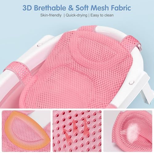 Colorlife Baby Bath Seat Support Net Infant Bathing Seat Support Mat, - Image 5