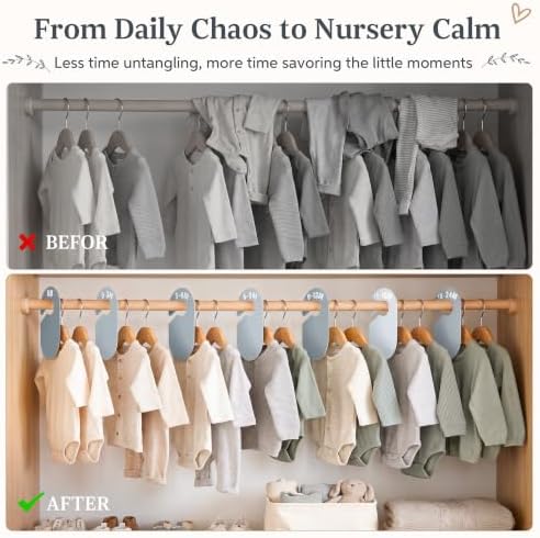 Giftacity 7Pcs Blue Baby Clothes Size Dividers - Image 3