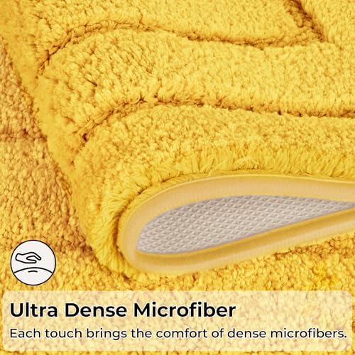 GRANNY SAYS Yellow Bathroom Rugs Set 2 Piece, Non Slip Bath Mats - Image 4