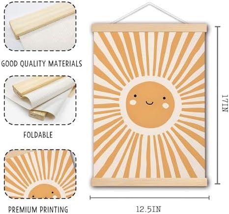 DNEULYR Cute Sun Sunshine Wall Art Poster, Sunshine Nursery Decor, Boho Kids - Image 6