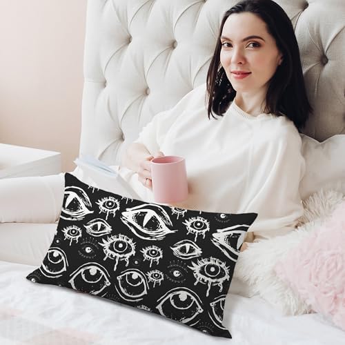 Mystical Gothic Evil Eye Halloween 12x20 Pillow Cover, Dark Academia Decor - Image 4