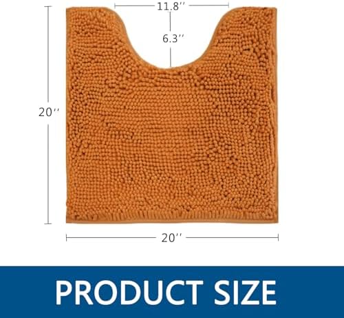 BOANKODU Toilet Rugs U-Shaped, Machine Washable, Bath Mats - Image 2