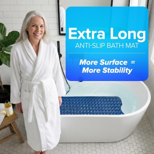 SlipX Solutions 39x16 Extra Long Non Slip Bath Mat, Tub & Shower - Image 4