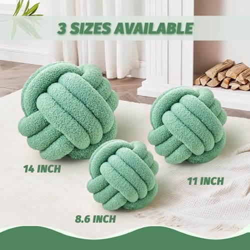 Uvvyui Knot Pillow Ball, Soft Home Decorative Round Throw Pillow, Handmade - Image 2