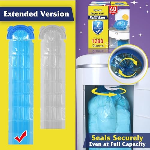 Diaper Pail Refill Bags 40 Pack, Compatible - Image 5