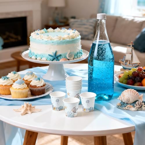 WRAPAHOLIC 3oz Blue Seafish Bathroom Cups - Image 5