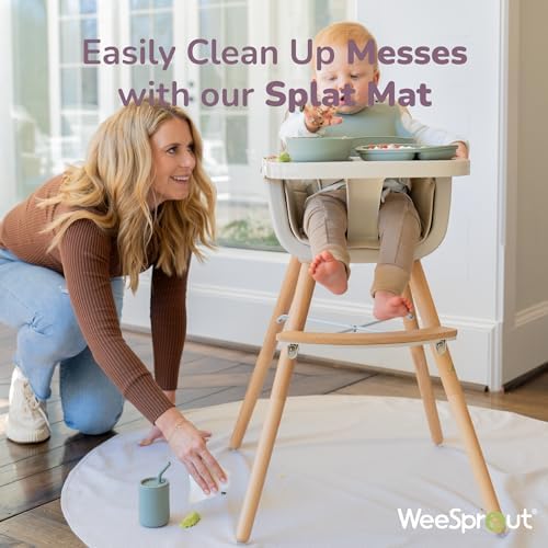 WeeSprout Baby Splat Mat for Kids, Large 51” x 51” Floor Playmat - Image 4
