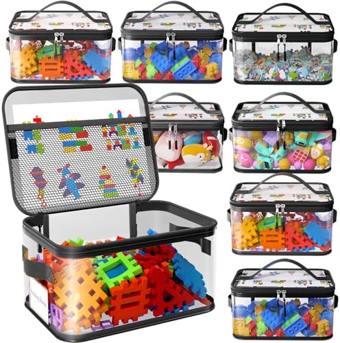 8 Pcs Large Clear Toy Storage Bags by Shcsdr
