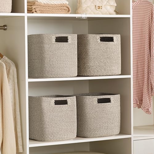 UBBCARE Storage Cubes 11 Inch, Cotton Rope Woven Baskets - Image 6