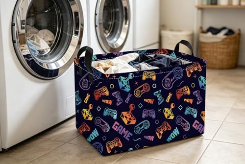 Essme Rectangular Game Basket, Kids Storage Bins Organizer - Image 4