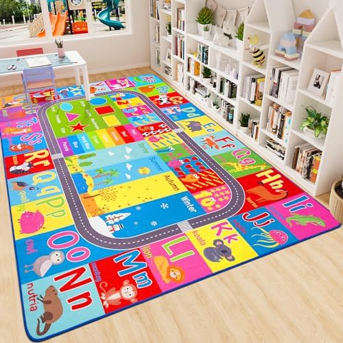 HOMORE Kids Educational Rug, 5x7 Kids Collection Area Rug - Image 3
