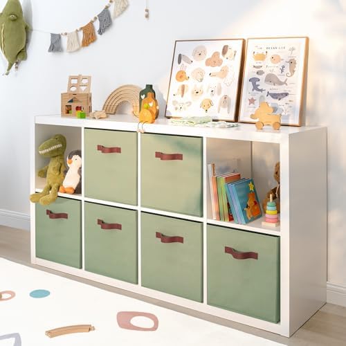 GRANNY SAYS 13 Inch Storage Cube Organizers, Sage Green - Image 3