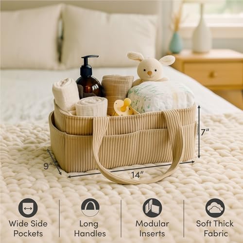 PUTSKA Baby Diaper Caddy Organizer, Nursery Basket - Image 2