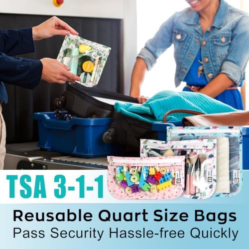 HIONXMGA Set of 3 Clear Travel Toiletry Bag, TSA Approved, Quart Size S/M/L - Image 5